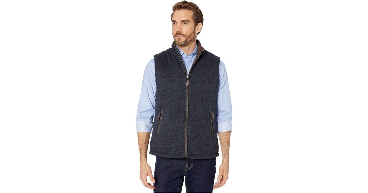 Johnston & Murphy Wool Reversible Vest in Navy (Blue) for Men Lyst