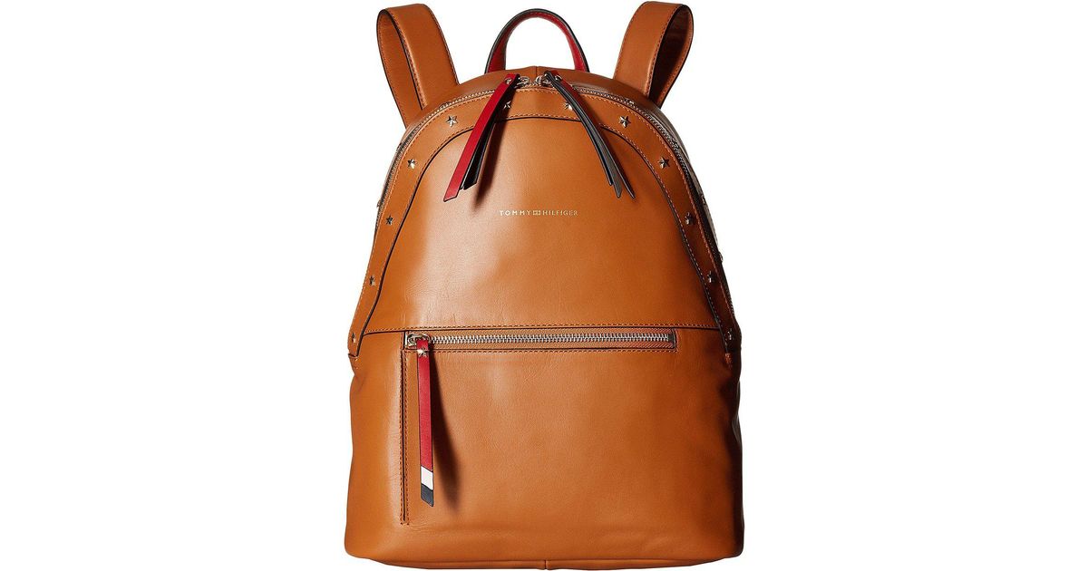 brown tommy hilfiger backpack