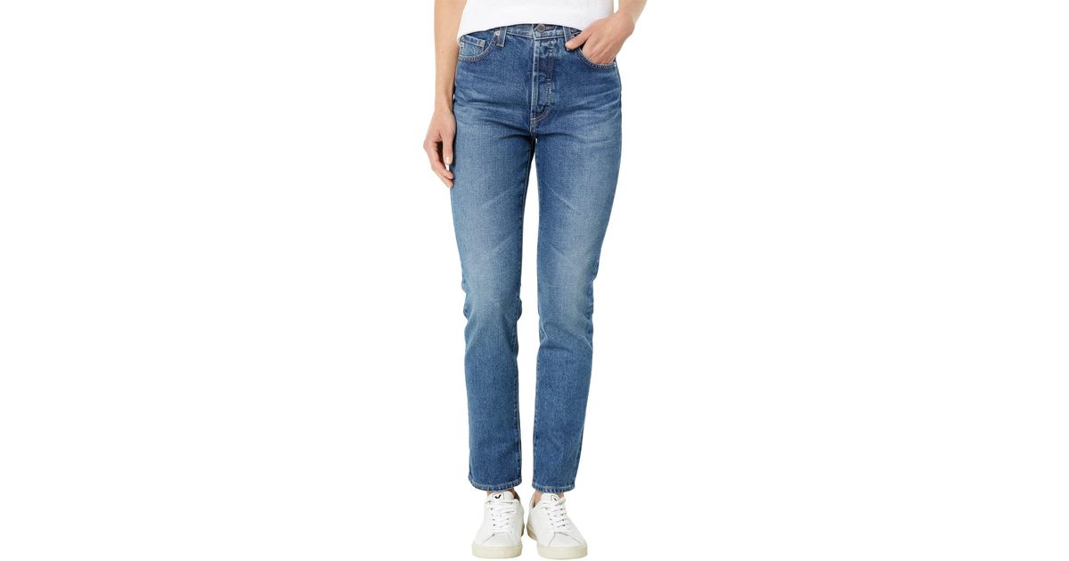 AG Jeans Alexxis High-rise Vintage Slim In 10 Years Ellwood in Blue | Lyst