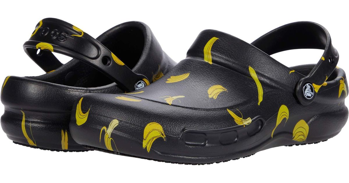 Crocs™ Work Bistro Graphic Clog in Black,Yellow Banana (Black) | Lyst