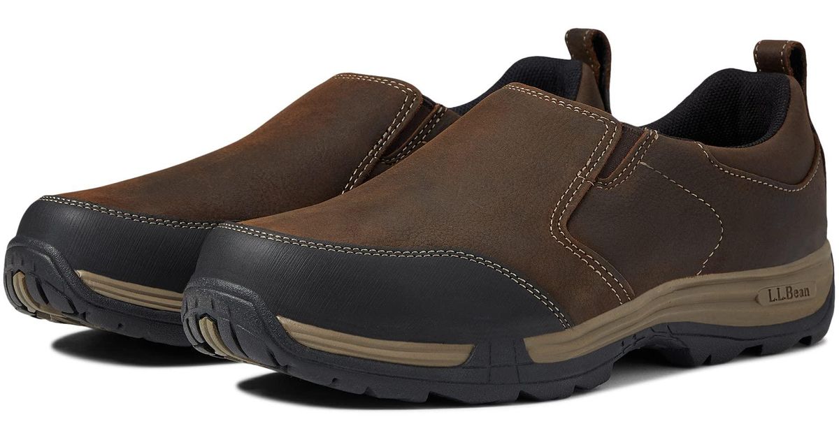 L.L. Bean Leather Traverse Trail Shoe Slip-on in Brown for Men | Lyst