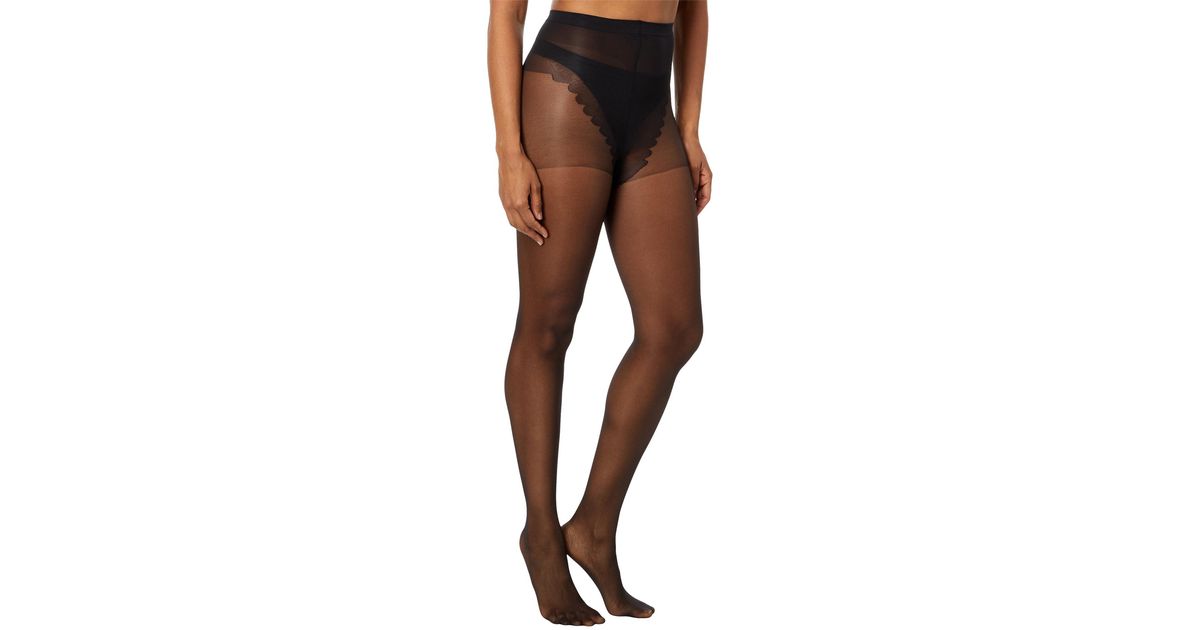 Hue French Lace Control Top Sheer Tights Pair Pack In Black Lyst