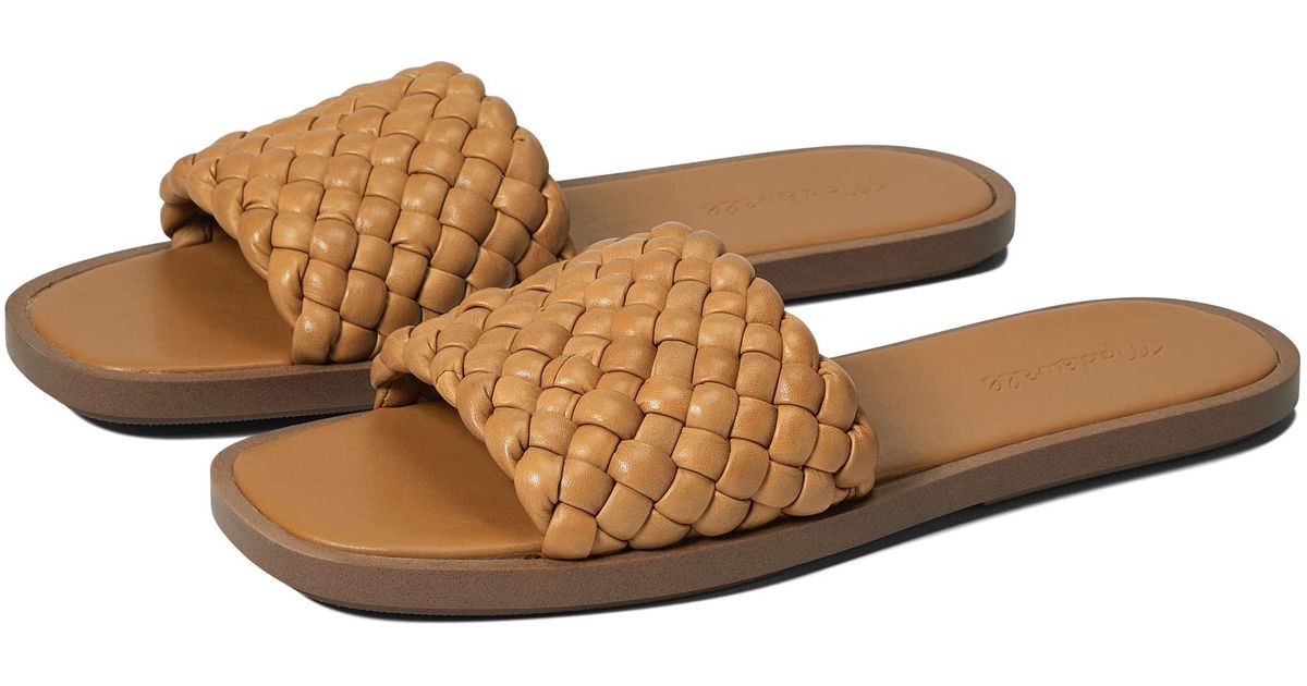 puffy woven slides
