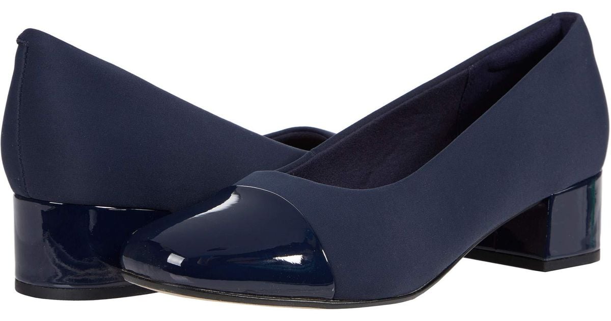 Clarks Leather Marilyn Sara in Navy (Blue) Lyst