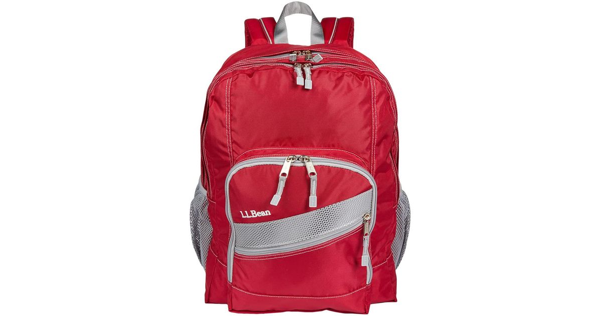 L.L. Bean Kids Deluxe Backpack in Red Lyst