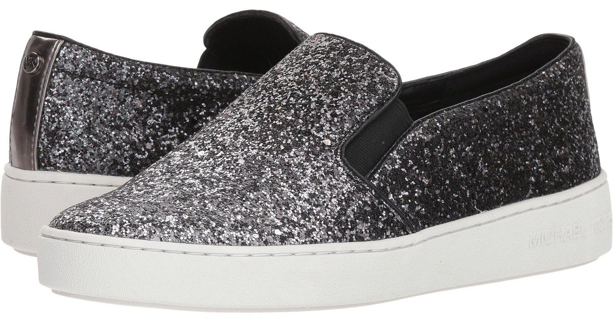 mk black slip on shoes