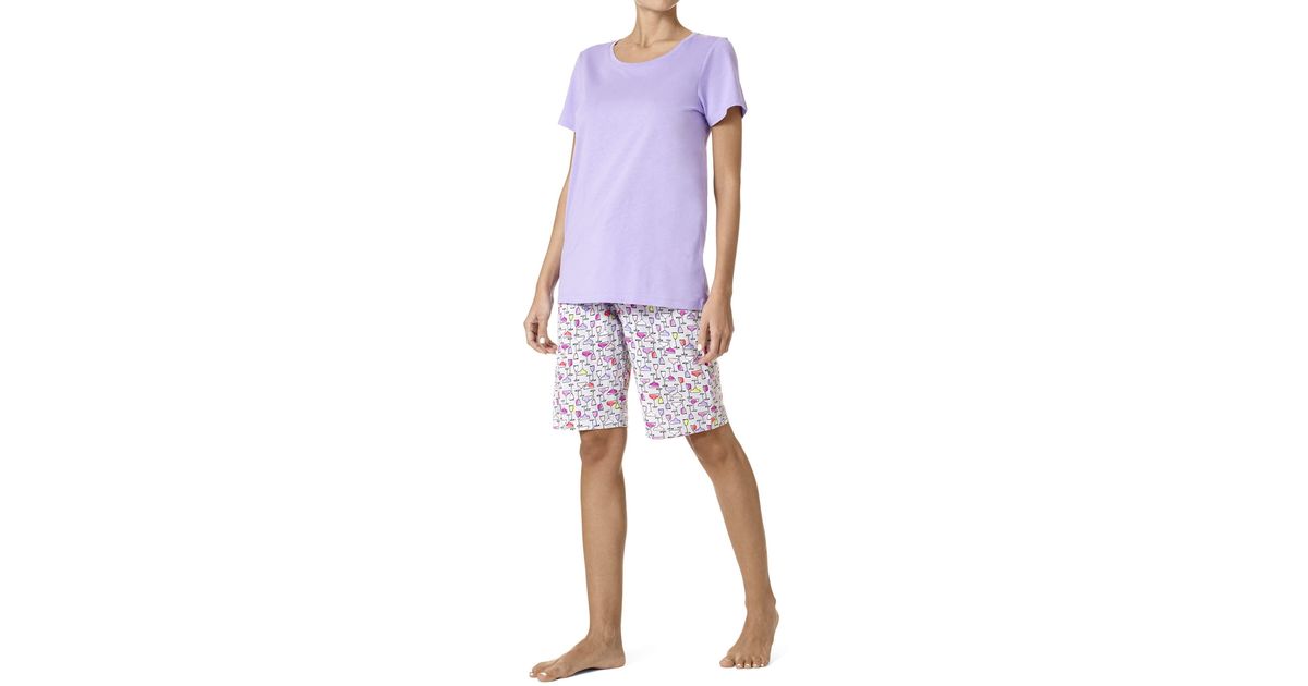 Hue Plus Size Multi Margarita Bermuda Sleep Shorts in Purple Lyst