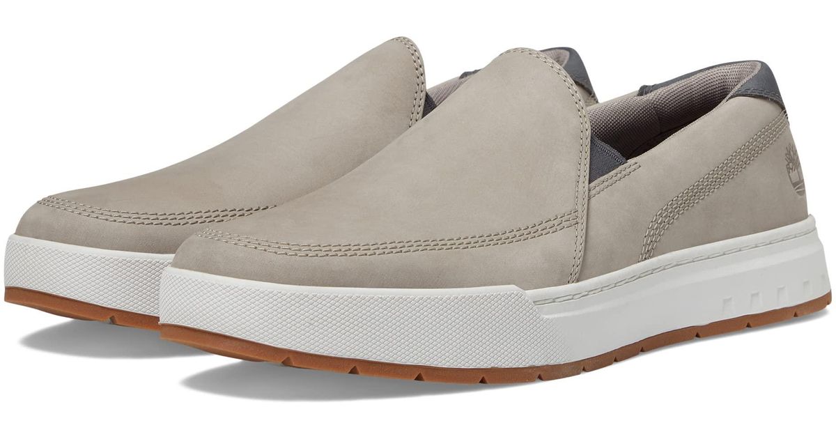 Timberland Maple Grove Leather Slip-on in Gray for Men | Lyst