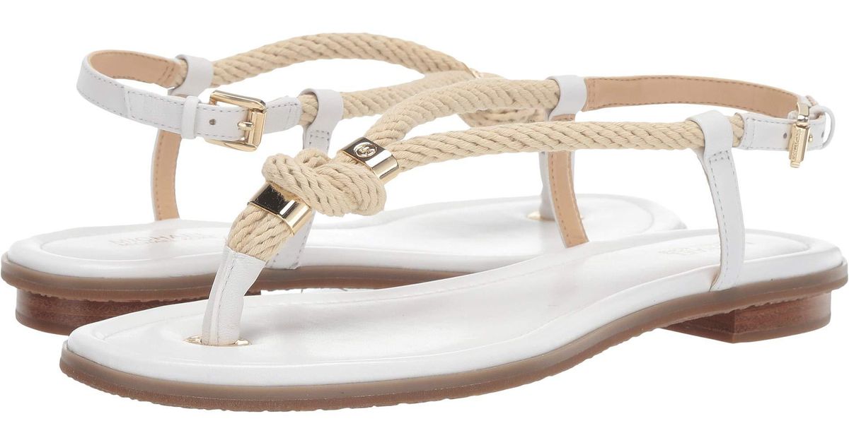 MICHAEL Michael Kors Holly Sandal (optic White Rope/nappa) Women's Sandals  | Lyst