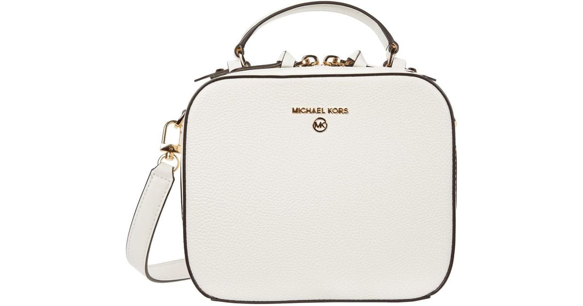 michael michael kors leather jet set charm top handle crossbody