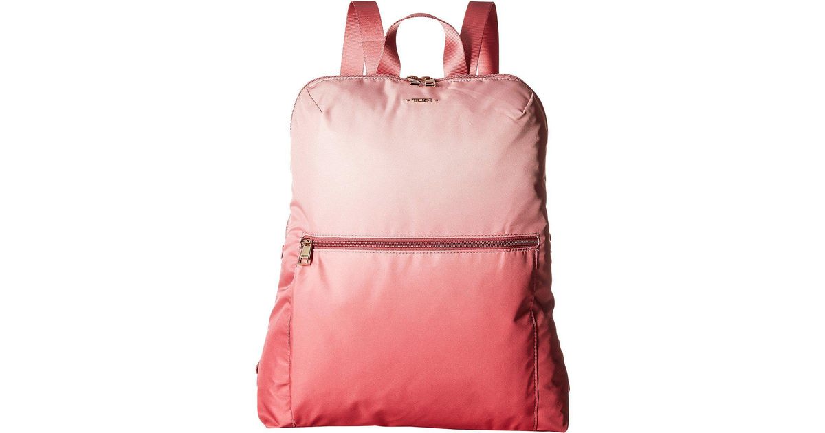 tumi backpack pink