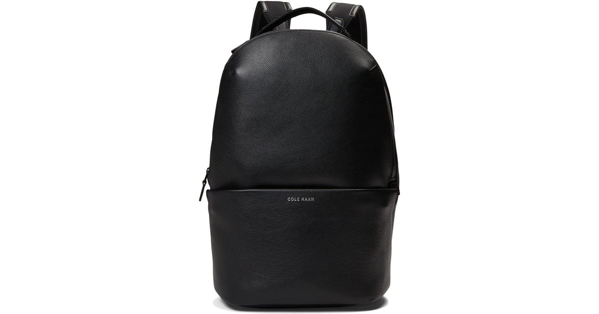 Cole Haan Leather Grand Series Triboro Backpack in Black for Men Lyst