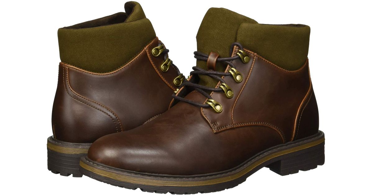 bainx short combat boot with suede collar