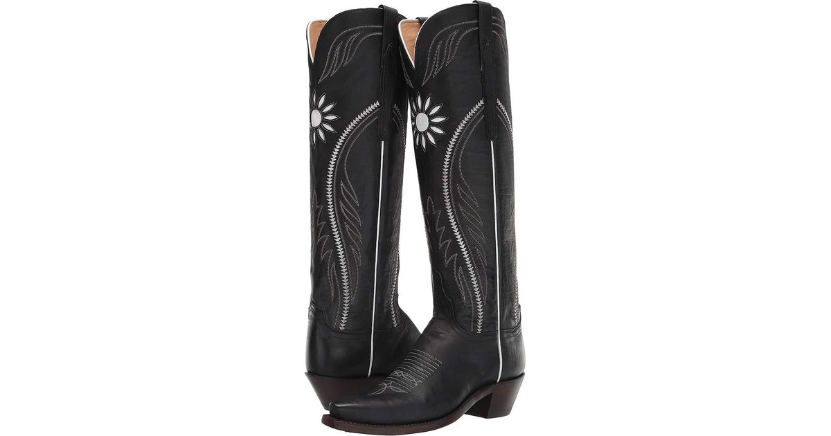 lucchese patent leather boots
