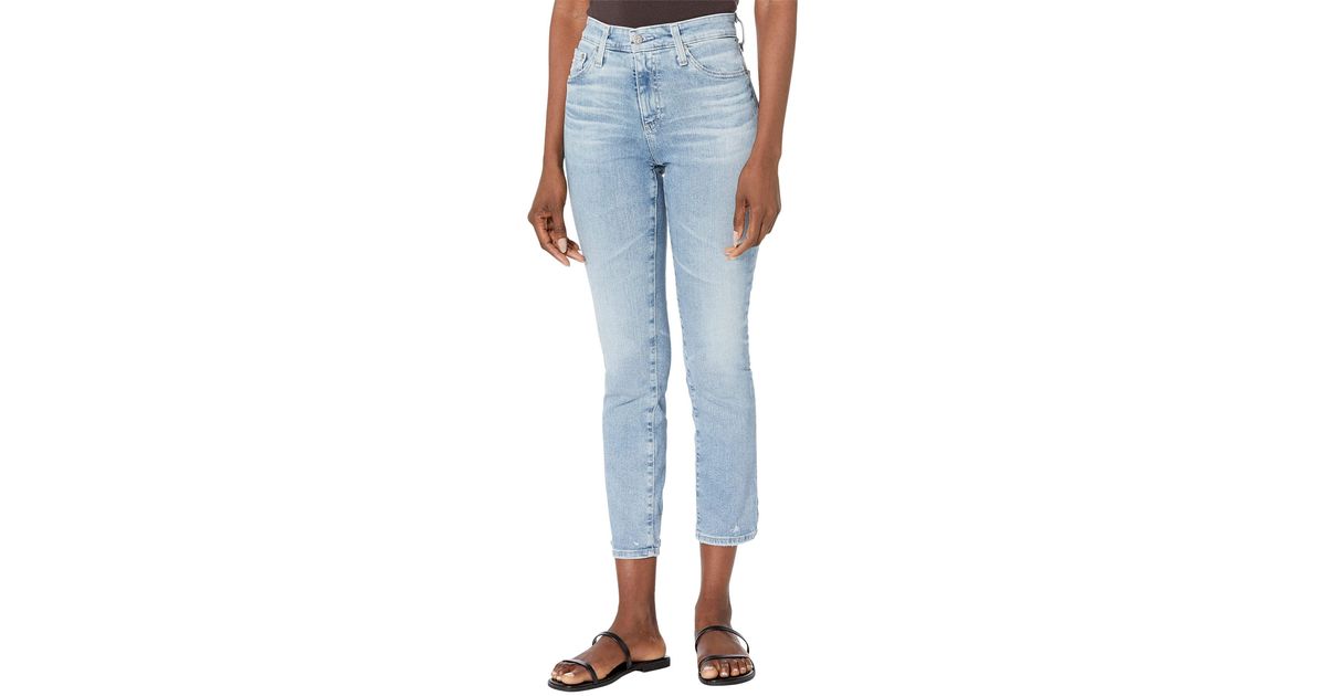 AG Jeans Mari Crop In 20 Years Undertow in Blue | Lyst