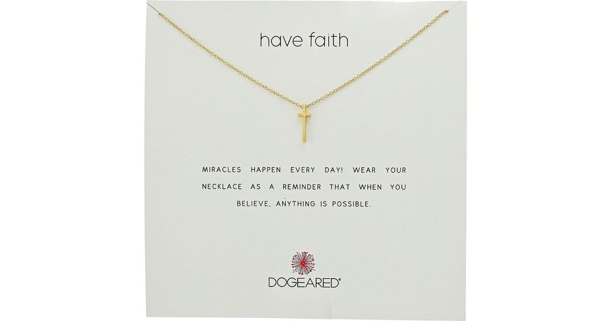 Dogeared Have Faith Long Cross Necklace 