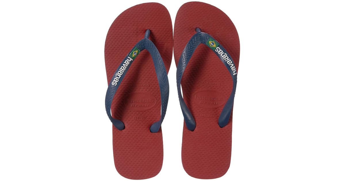 red havaianas flip flops