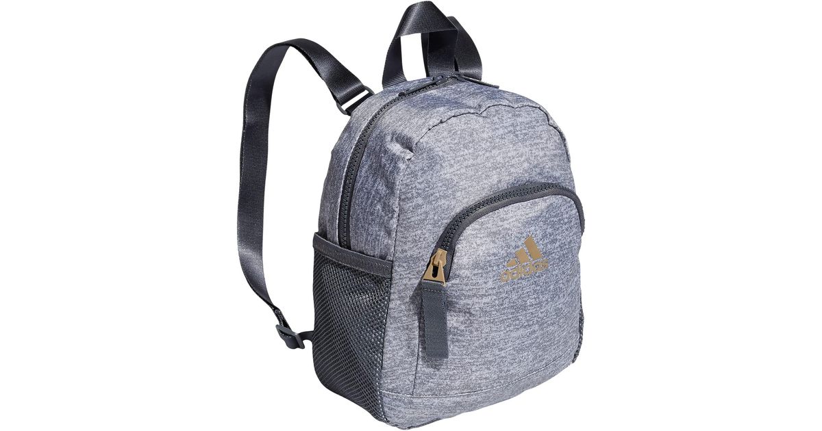 adidas Synthetic Linear 3 Mini Backpack in Gray Lyst