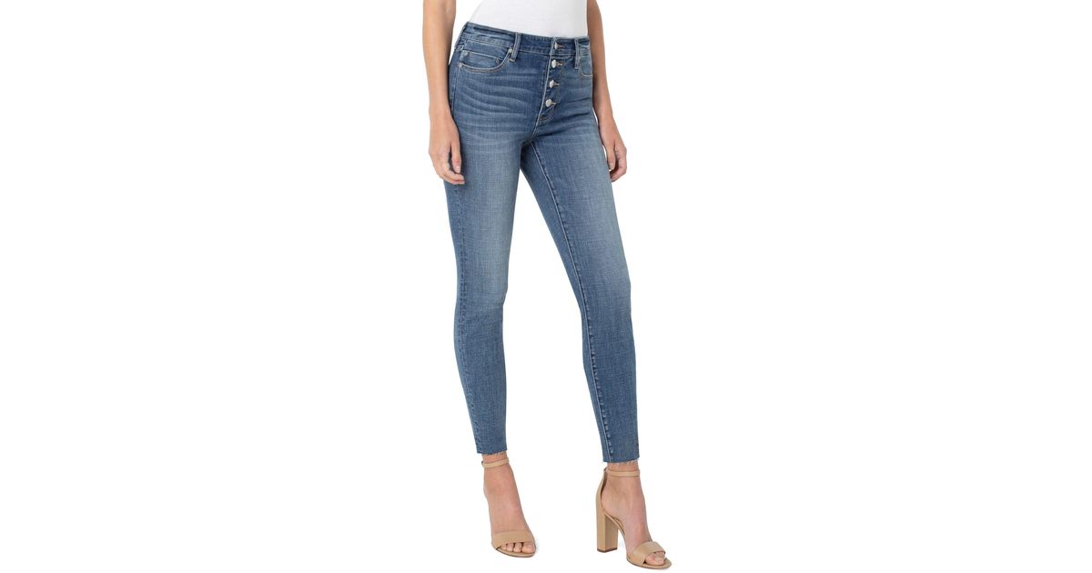 Liverpool Jeans Company Denim Abby High-rise Ankle Skinny W/ Exposed ...