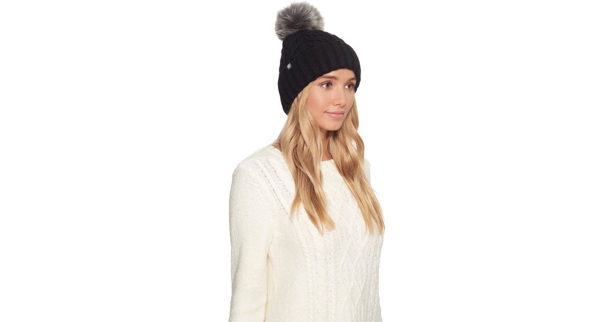 ugg beanie with fur pom