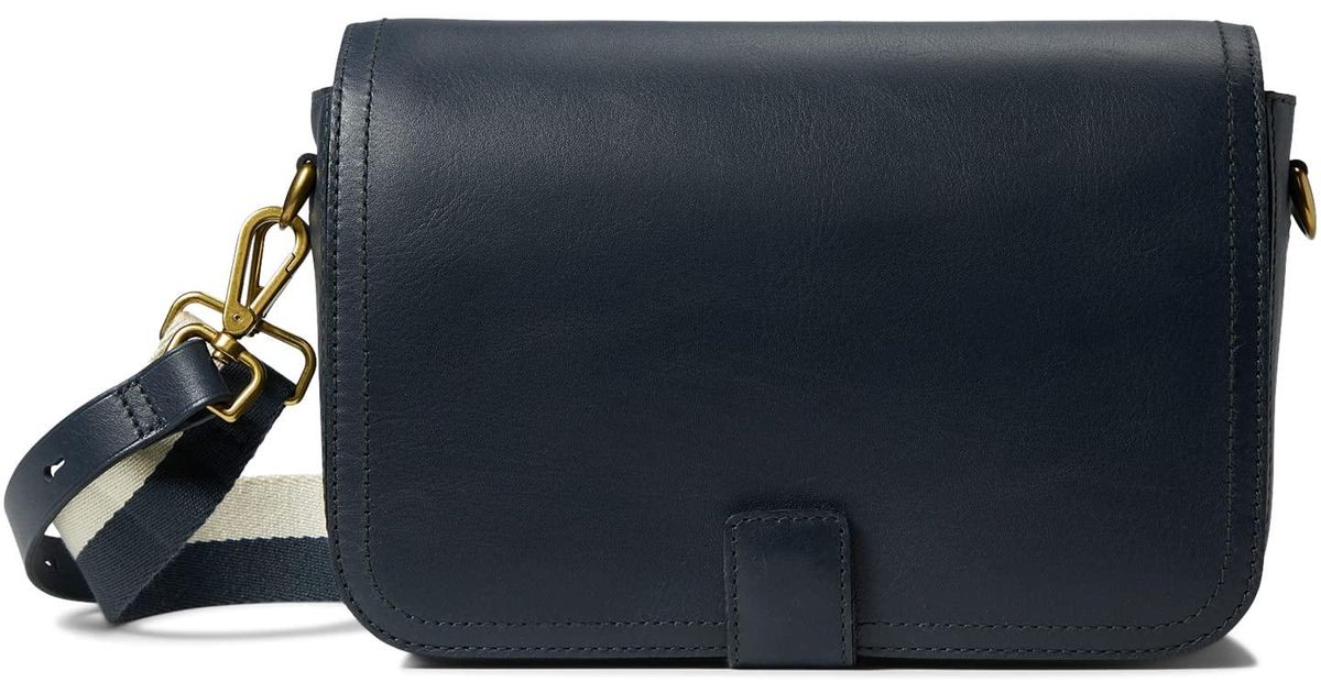 Madewell Leather Transport Flap Shoulder Bag in Blue Lyst