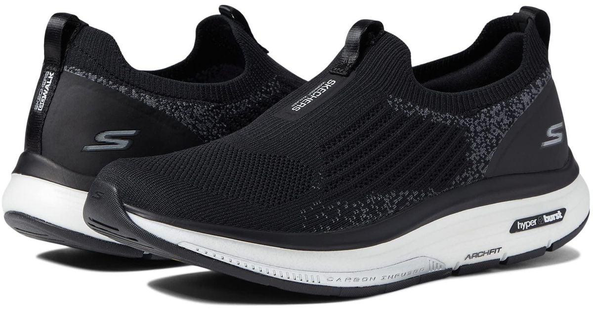 Skechers Synthetic Go Walk Workout Walker - Knit Slip-on in Black - Lyst