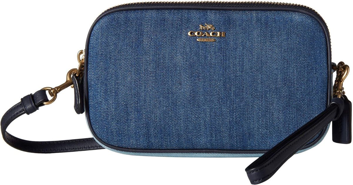 coach sadie denim crossbody