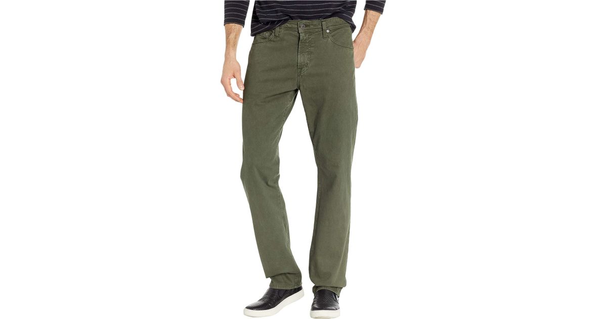 AG Jeans Everett Slim Straight Sud Sueded Stretch Sateen In Sulfur Ash ...