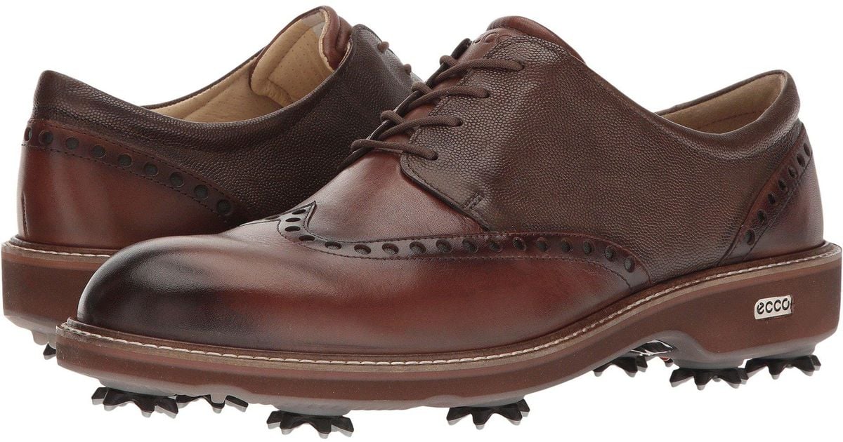 Ecco 's Lux Golf Shoes in Brown for Men | Lyst