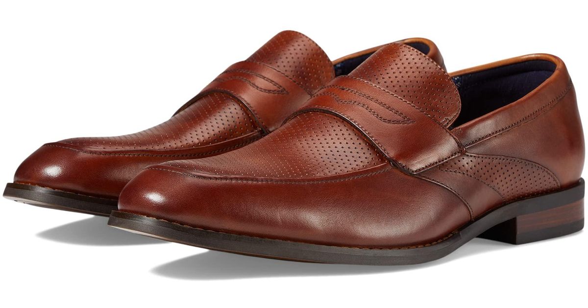 Stacy Adams Karnes Penny Slipon Loafer in Brown for Men Lyst