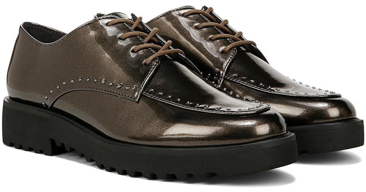 Franco Sarto Charles6 Oxfords Gunmetal Studded Faux Leather Shoes in Black Lyst