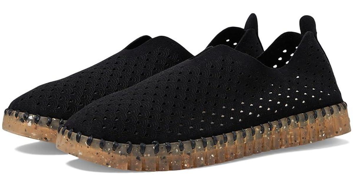 Ilse Jacobsen Black Tulip Slides Flats