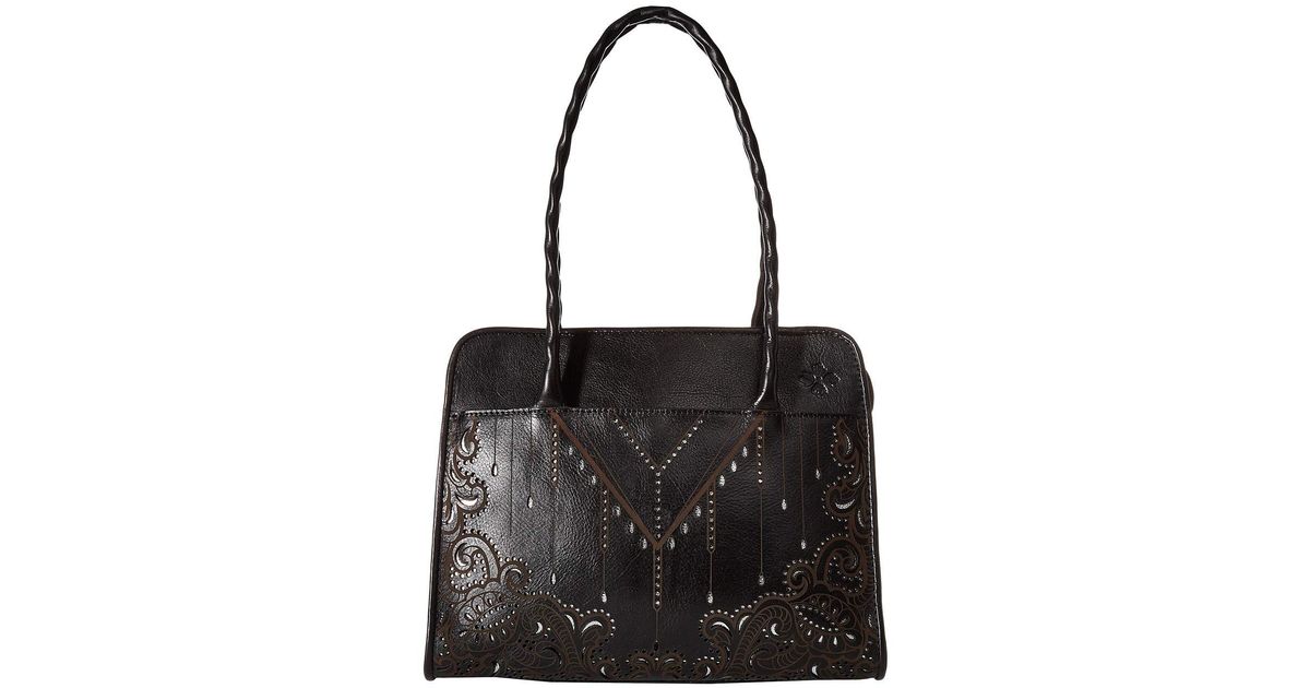 Patricia Nash Large Paris Satchel (black) Satchel Handbags | Lyst