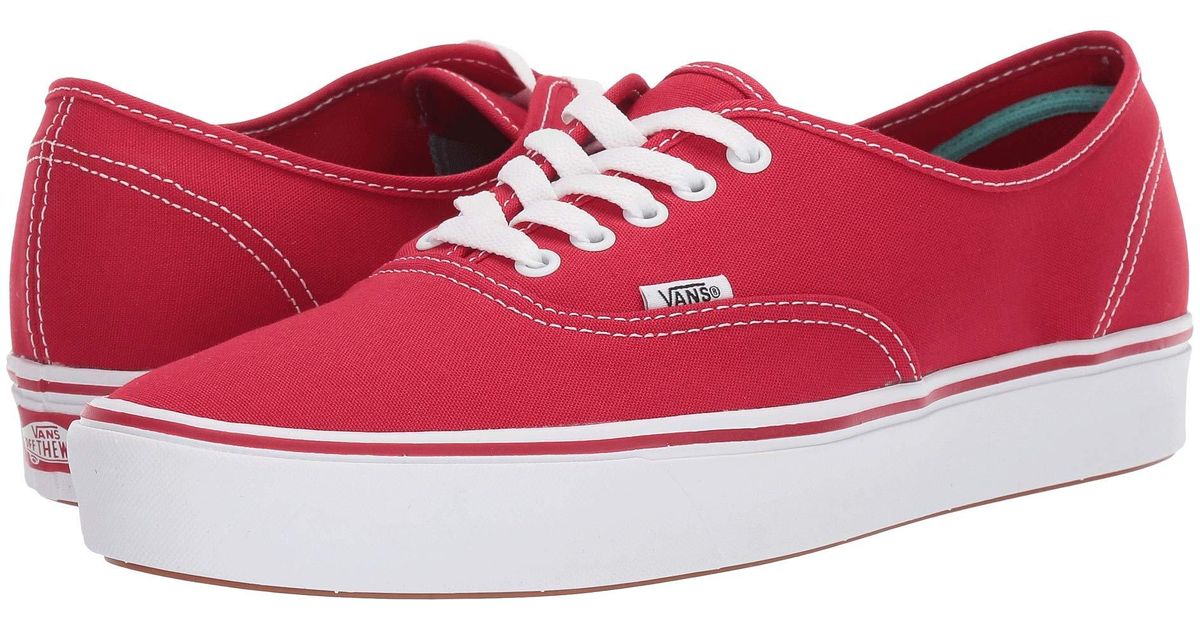Vans Canvas Comfycush Authentic in Red - Lyst