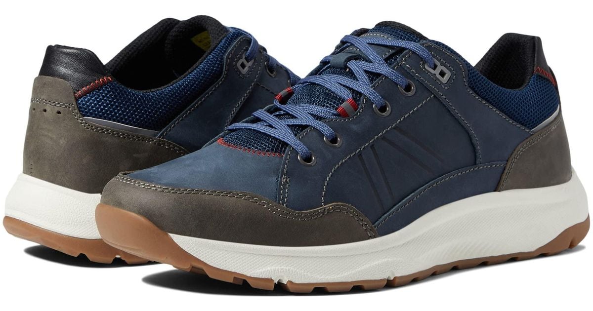 Florsheim Leather Tread Lite Moc Toe Lace-up Sneaker in Navy (Blue) for ...