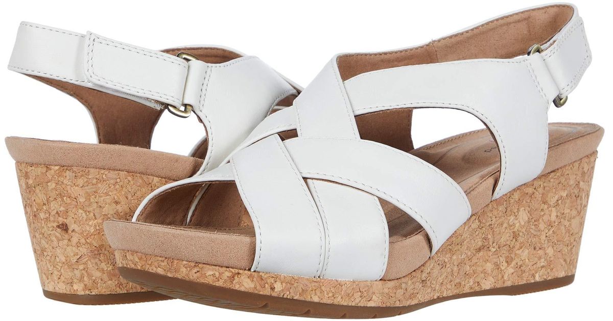 clarks womens un capri step white leather size 7