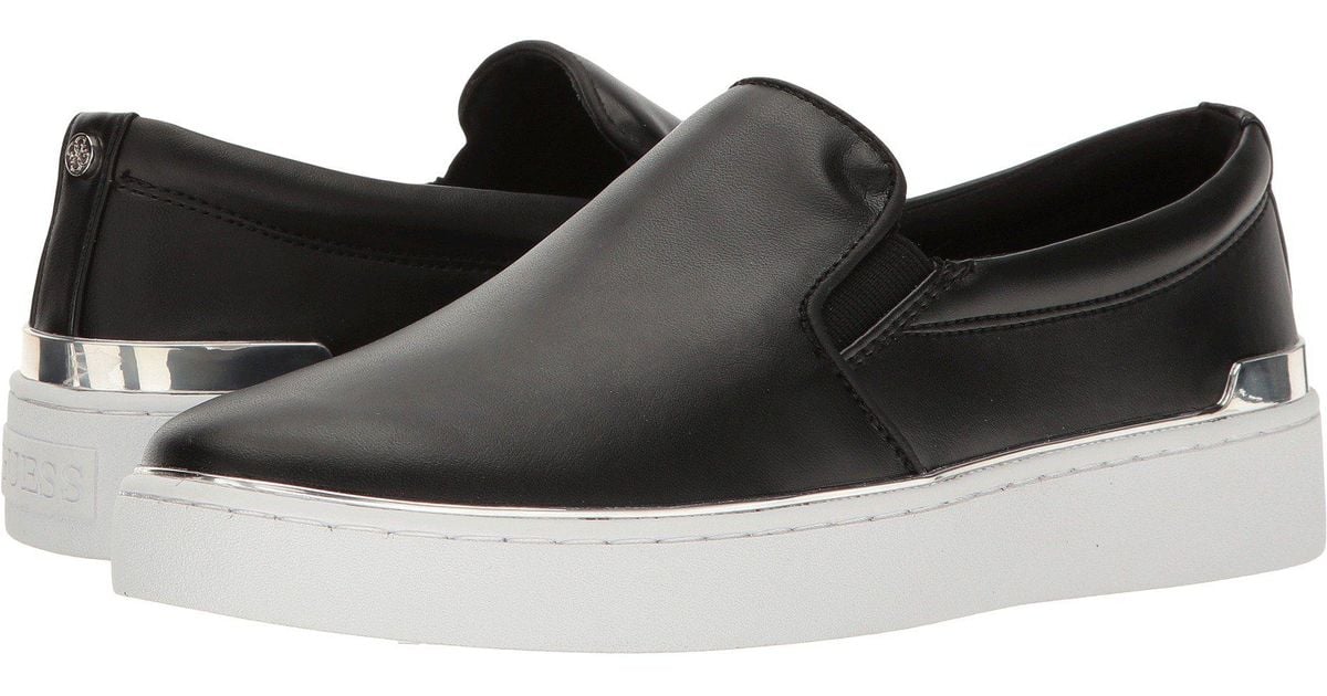 guess black slip ons