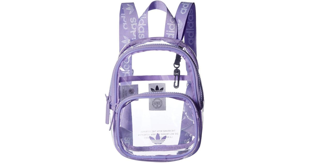 adidas Originals Originals Clear Mini Backpack (white) Backpack Bags in  Purple for Men - Lyst