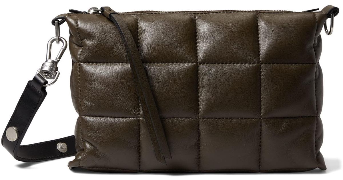 AllSaints Leather Eve Quilt Crossbody in Olive (Brown) Lyst