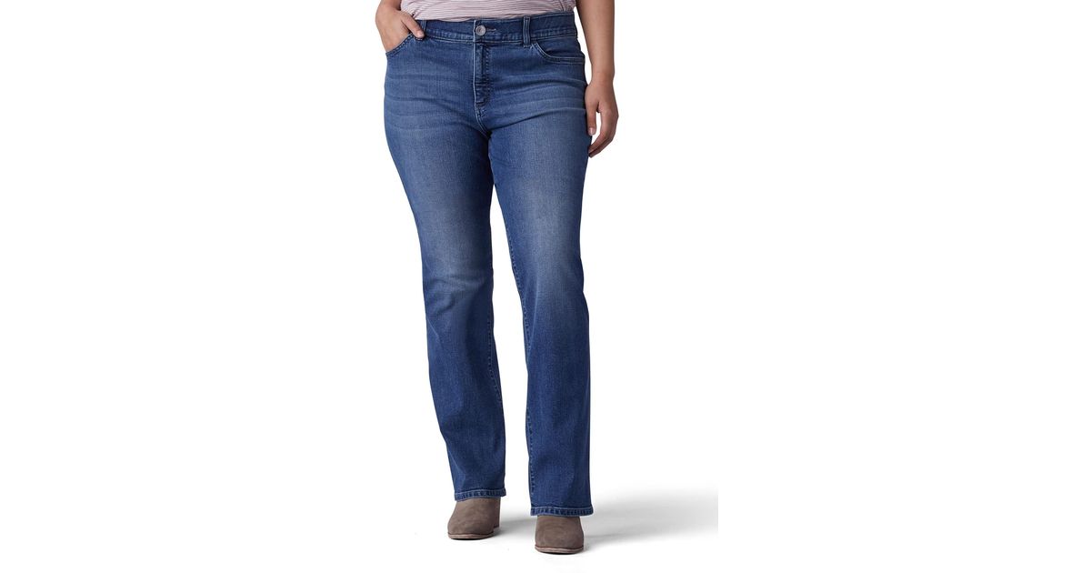Lee Jeans Denim Plus Size Regular Fit Flex Motion Bootcut Jeans Mid ...