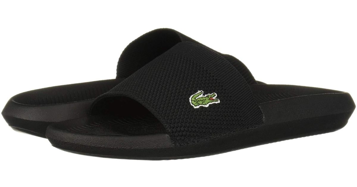 lacoste croco slides womens