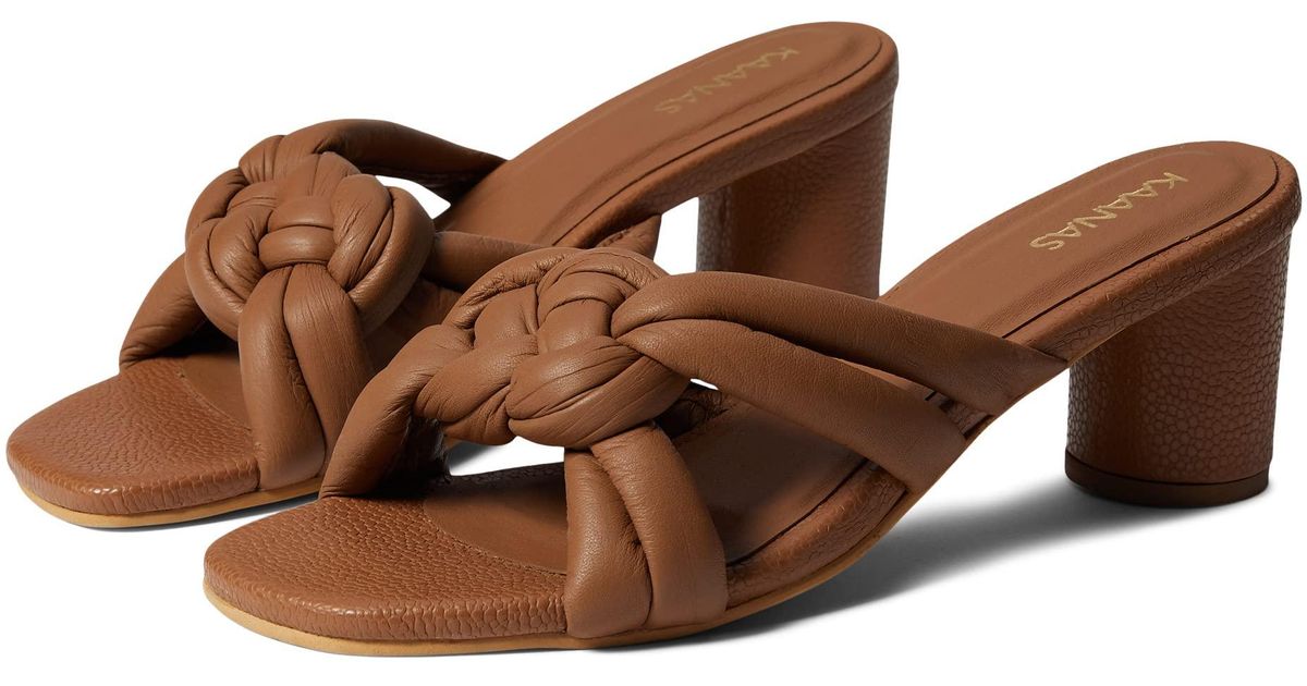 kaanas binjai double braid leather heel