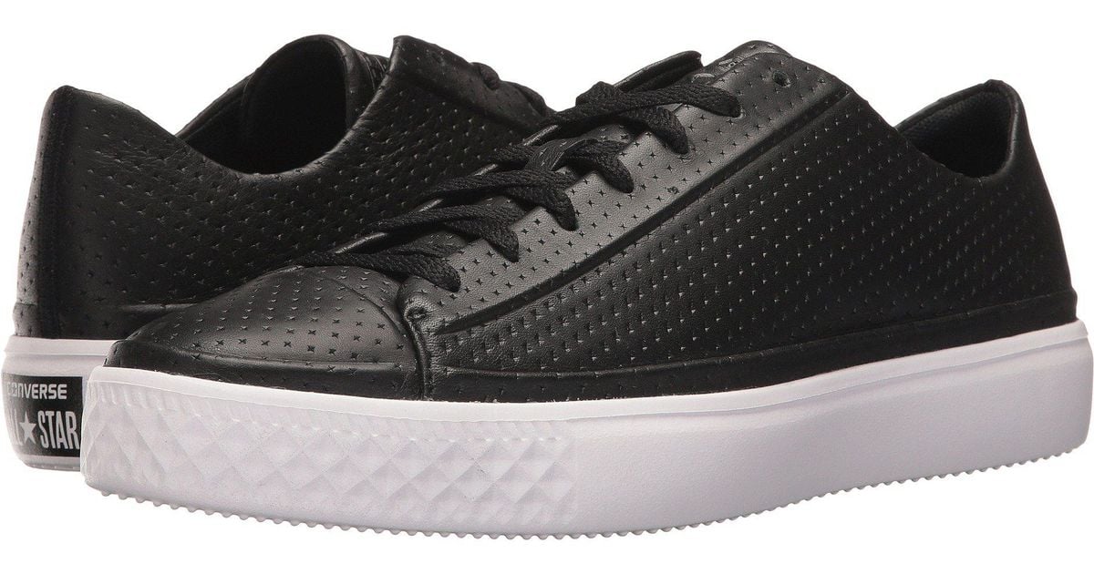 converse perforated leather