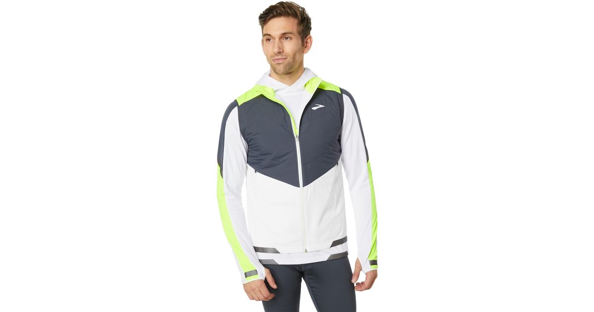 Brooks Synthetic Run Visible Insulated Vest in White (Gray) for Men Lyst