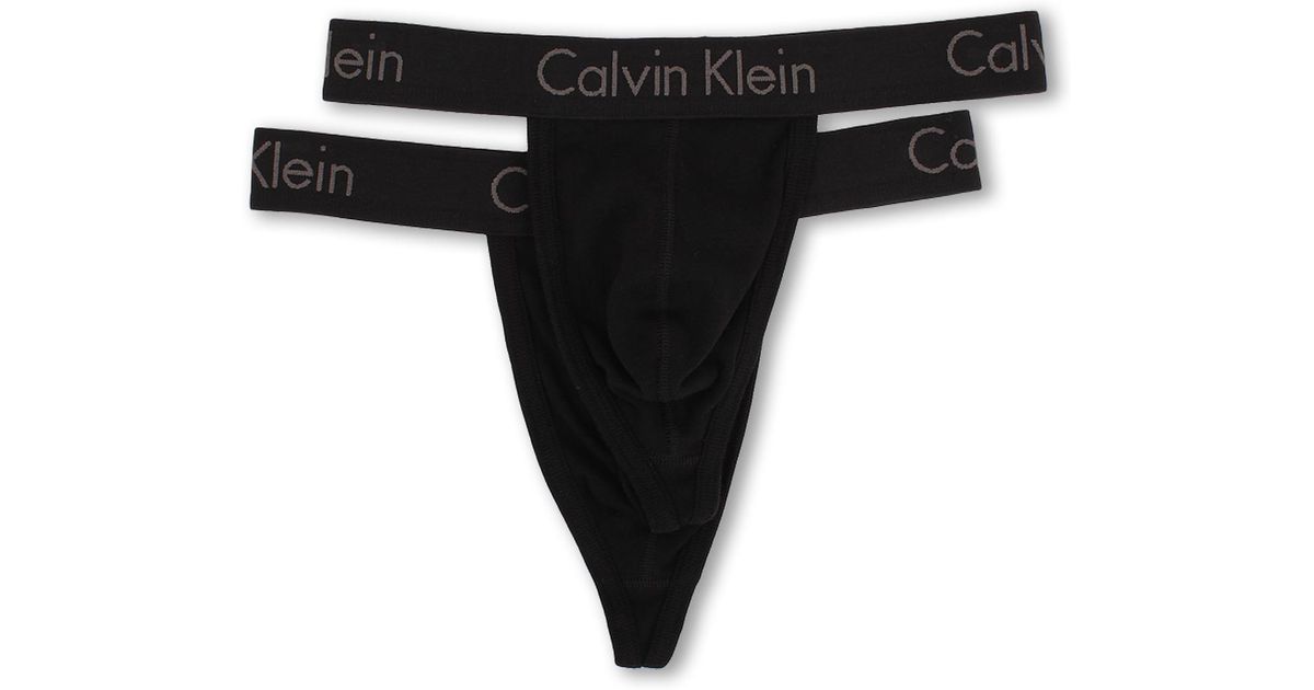 Calvin Klein Cotton Body 2pack Thong Nb18081 in Black for Men Lyst