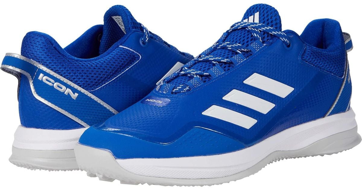 adidas Lace Icon 7 Turf Baseball Cleats in Blue for Men - Lyst