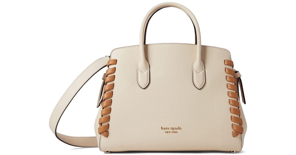 kate spade knott medium leather satchel