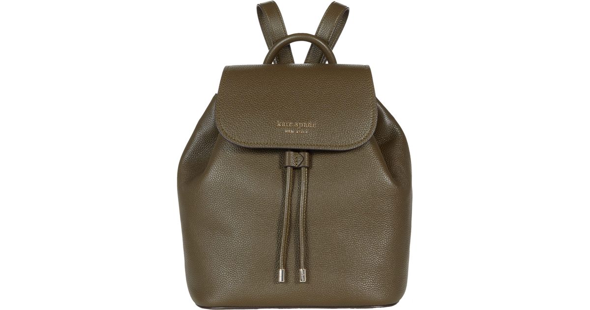 kate spade sinch pebbled leather medium flap backpack