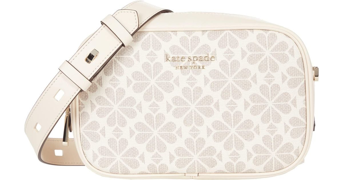 Kate Spade Infinite Spade Flower Coated Canvas Medium Camera Bag Lyst