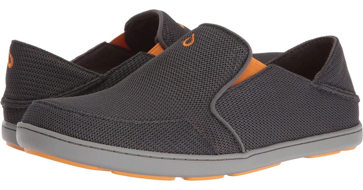 Olukai Canvas Nohea Mesh (black/black) Men's Slip On Shoes in Brown for